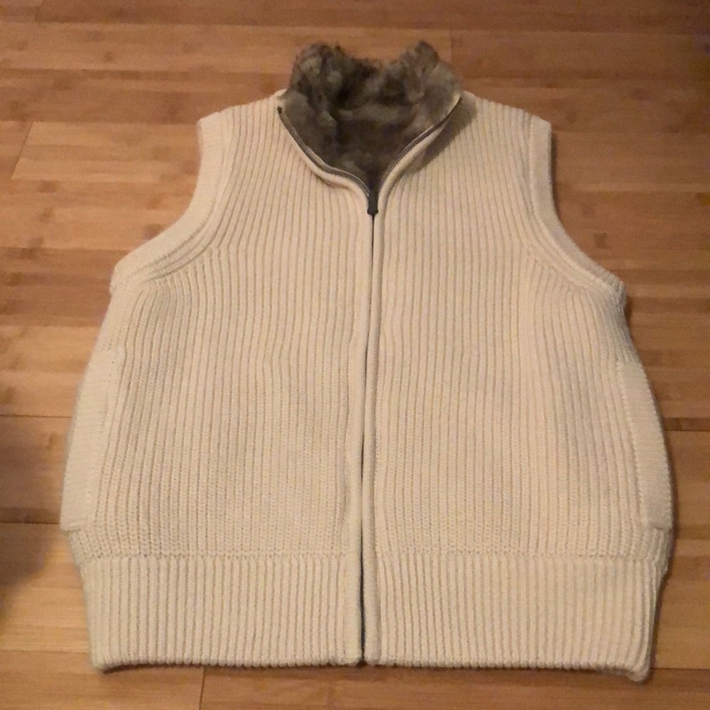 Ann Taylor Faux Fur Reversible Vest - Picture 4 of 8